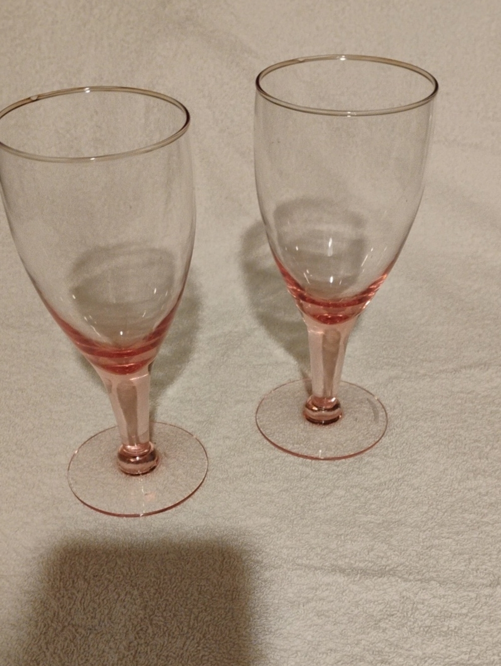Pink Stemmed Wine Glasses - Unbranded Elegant Set